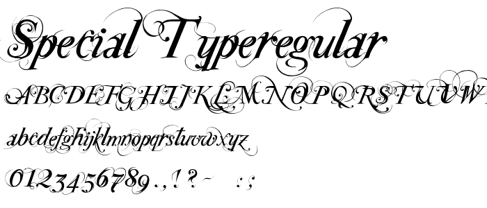 Special TypeRegular font